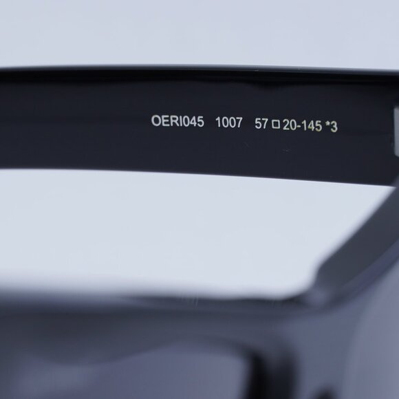 ?️New Off-White OERI045 EDVARD 1007 Sunglasses - Black Frame, Grey Lenses